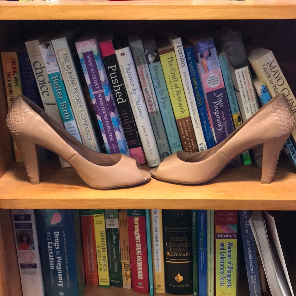 Elliot Luca camel leather pumps